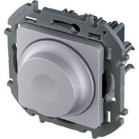 Светорегулятор поворотный без рамки Legrand Inspiria 5-300Вт алюминий картинка